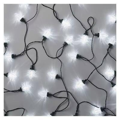 LED vánoční řetěz – šišky studená bílá, 9,8m IP44 - 1