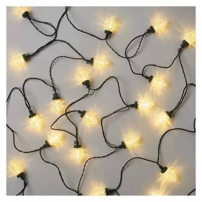 LED vánoční řetěz – šišky teplá bílá, 9,8m IP44 - 1