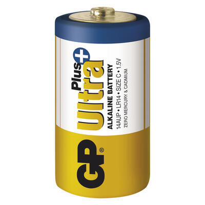 Baterie alkalická malý mono LR14 GP Ultra Plus