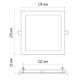 LED panel ZD2132 12W/4000K vestavný čtverec bílý - 2/4