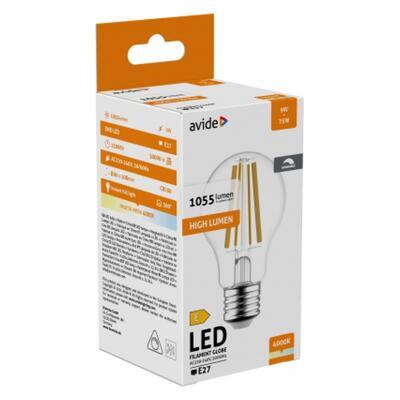 LED žárárovka E27/9W/4000K stmívatelná filament Avide - 2