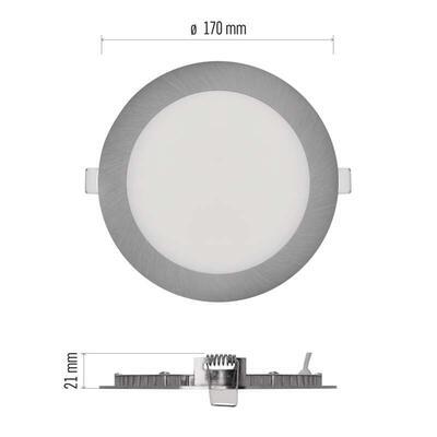 LED vestavné svítidlo NEXXO kruh 12,5W stříbrné se změnou CCT - 2