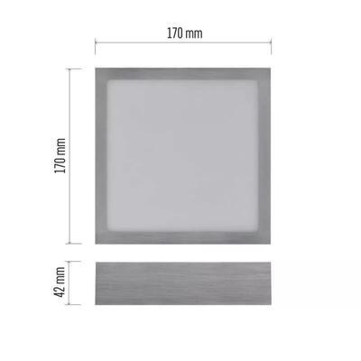LED přisazené svítidlo NEXXO čtverec 12,5W stříbrné se změnou CCT - 2