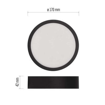 LED přisazené svítidlo NEXXO kruh 12,5W černé se změnou CCT - 2