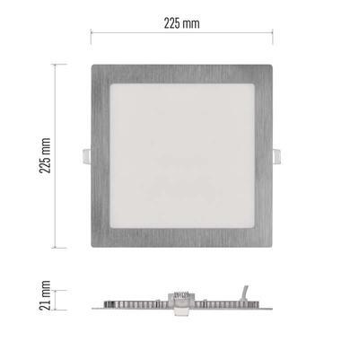 LED vestavné svítidlo NEXXO čtverec 18W stříbrné se změnou CCT - 2