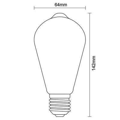 LED žárovka filament ST64 E27/12W/4000K NEDES - 2