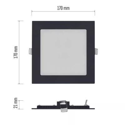 LED vestavné svítidlo NEXXO čtverec 12,5W černé se změnou CCT - 2