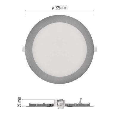 LED vestavné svítidlo NEXXO kruh 18W stříbrné se změnou CCT - 2