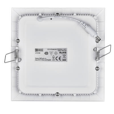 LED panel ZD2132 12W/4000K vestavný čtverec bílý - 4