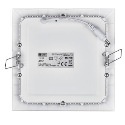LED panel ZD2131 12W/3000K vestavný čtverec bílý - 4