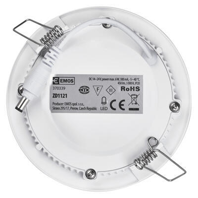 LED panel ZD1121 6W/3000K vestavný kruh bílý vč. PHE - 4